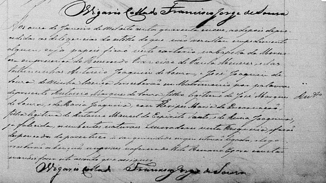 Registro Antônio Marques e Floripes