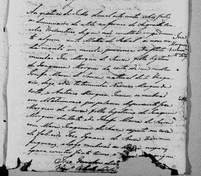 Registro do casamento de pentavós maternos José Marques de Sousa e Maria Joaquina de Jesus